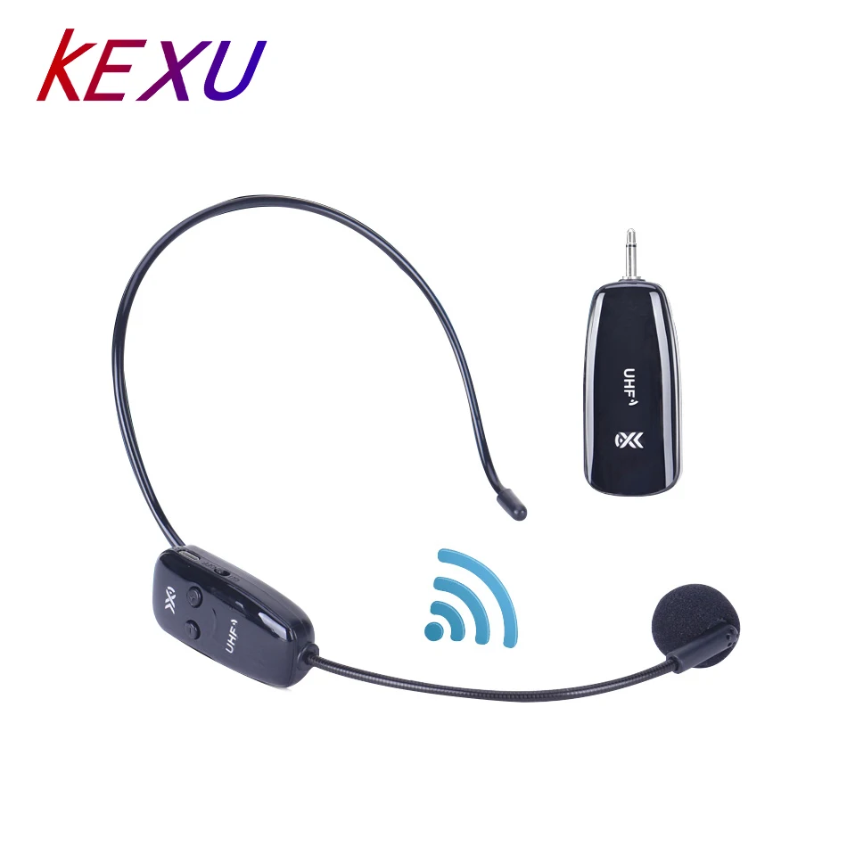 KEXU 3 5 мм Нагрудные Микрофоны UHF беспроводной микрофон голосовой усилитель