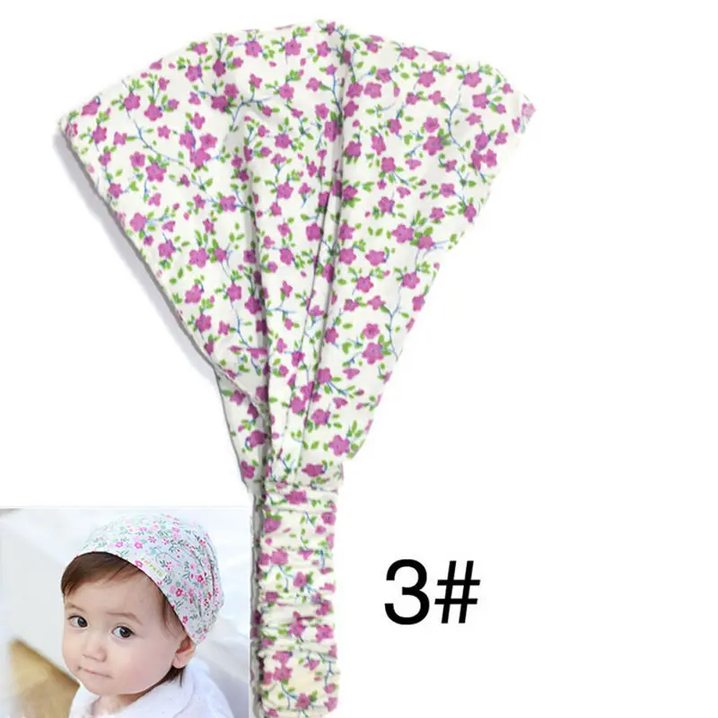 Шапки-банданы Kawaii для маленьких девочек головная повязка с цветком