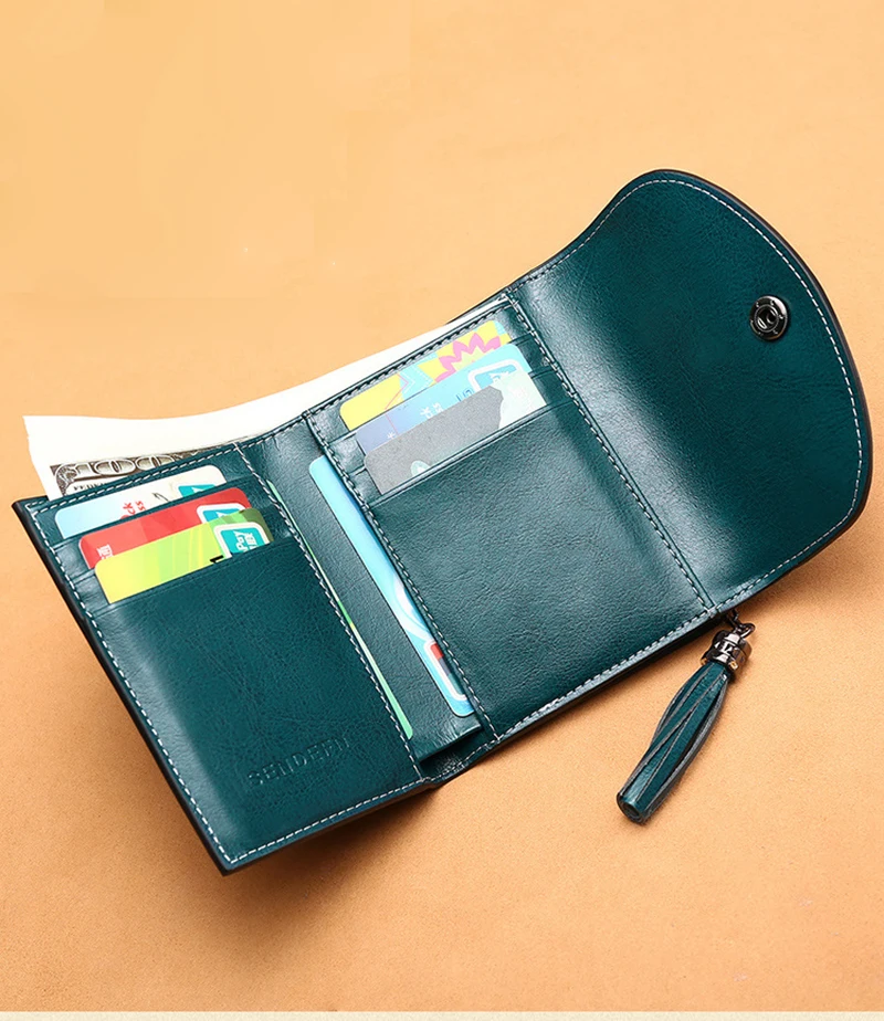 Женские кошельки короткие женские из натуральной кожи Rfid Кошелек для монет на молнии Держатель для карт Модные клатчи женские s кошельки и кошельки