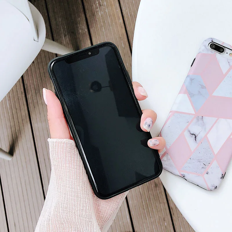 Роскошные Мрамор узор чехол для iphone X 7 8 плюс силиконовый Мягкие TPU Чехлы 6 S Plus