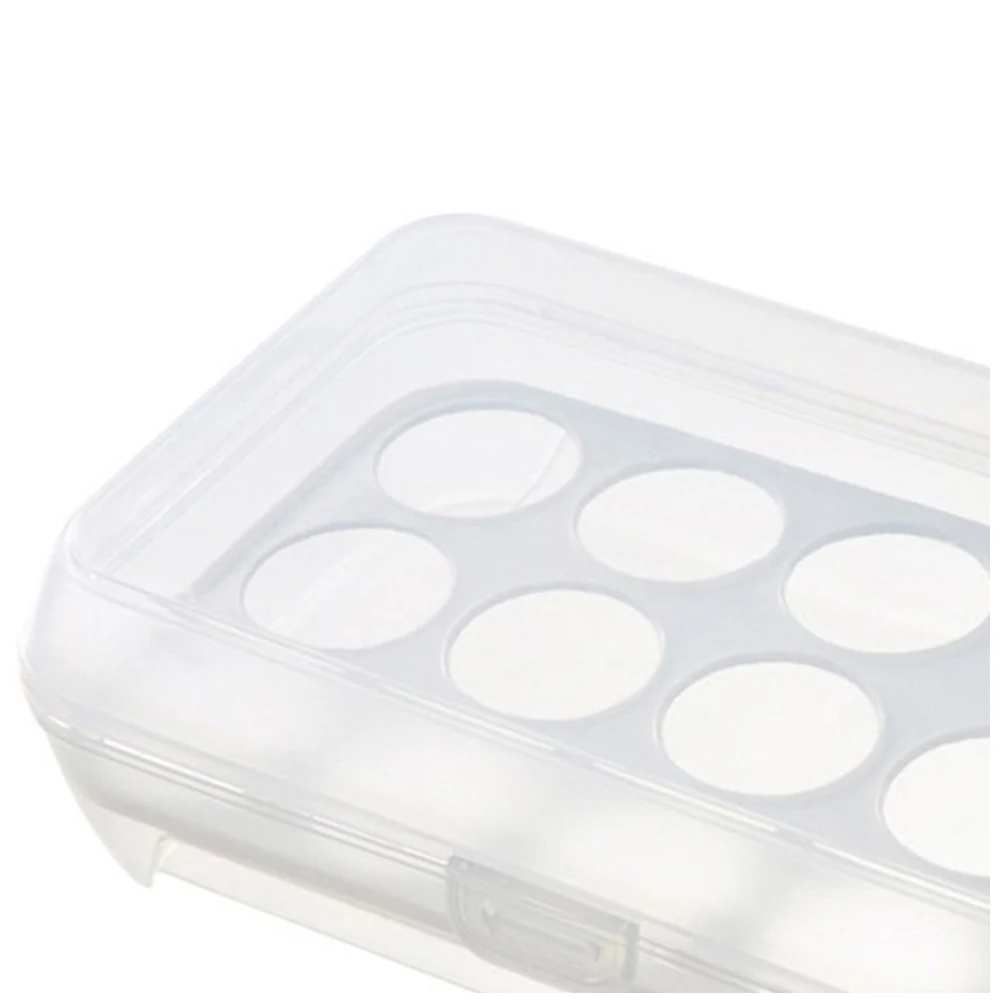 Лоток для яиц холодильника 15 подставка держатель с крышкой портативный