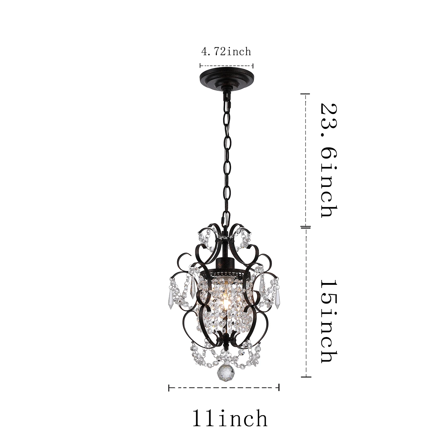 Мини люстра антикварные бронзовые люстры 1 легкая элегантная хрустальная