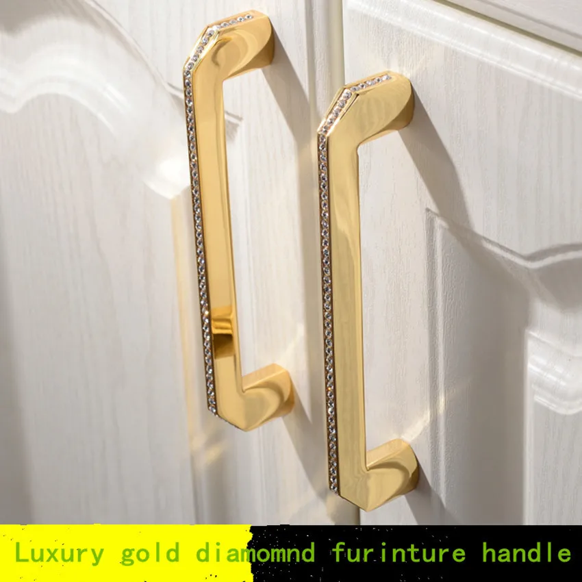 192 мм модная роскошная хрустальная ручка для мебели вильядом 128 серебристо