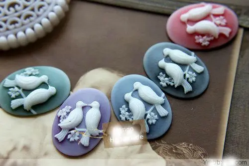 

30*40mm European Resin Birds Cameo pendants,mix colors Resin Flower,resin Flower vintage pendants,DIY resin beads Craft jewelry