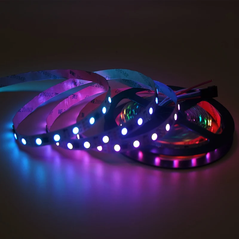 DC 5 в 12 В WS2811 WS2812B WS2812 IC SMD 5050 цифровая RGB полоса Водонепроницаемая мечта волшебный полноцветный светодиодный светильник 30 светодиодный 60 Светодиодный