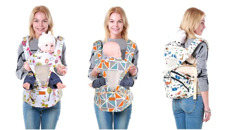 Ibelibaby Детские переноски, эргономичный рюкзак-переноска, Хипсит, удобная хлопковая переноска для новорожденных, противоскользящий стул для малыша
