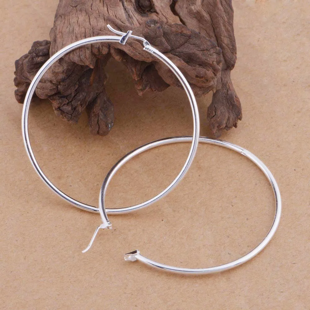 Hoop Earrings fashion Diameter 5cm round earrings style ladies party wedding jewelry new design | Украшения и аксессуары