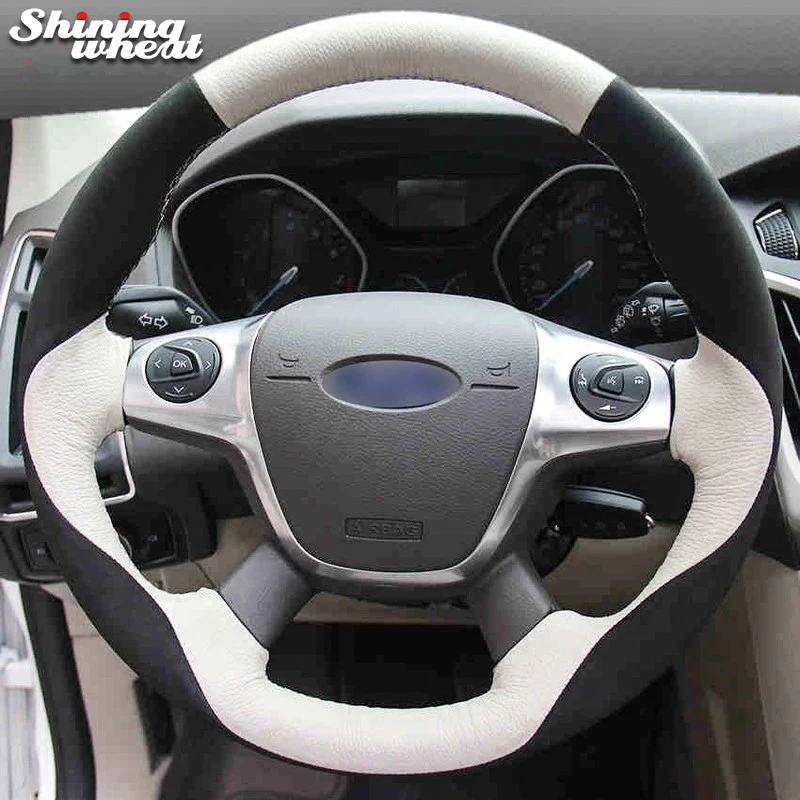 Фотофон BANNIS из черной замши и белой кожи для Ford Focus 3 2012-2014 KUGA Escape 2013-2016 фотосессия