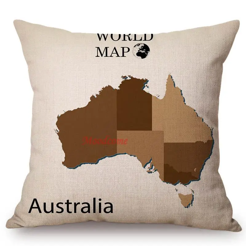 Чехол для дивана с изображением карты мира Северной Европы Азии Австралии