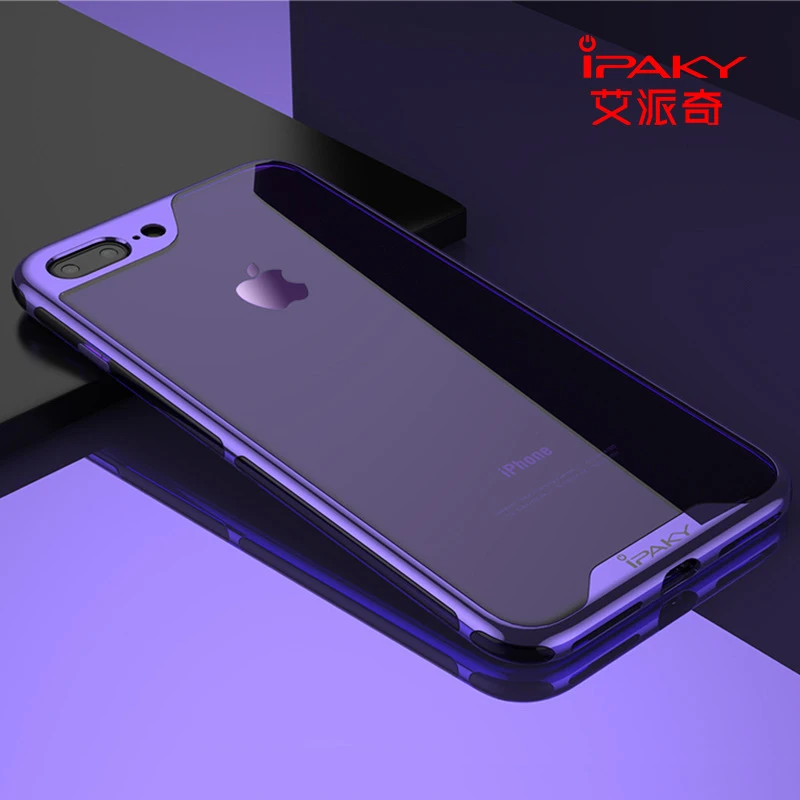 Чехол iPaky для iPhone 8 7 Plus X роскошная гальванизированная рамка из поликарбоната и