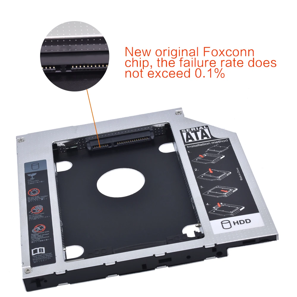 TISHRIC 2nd HDD Caddy 9 5 мм SATA 3 0 2 &quotSSD OptiBay чехол для драйвера жесткого диска Универсальный