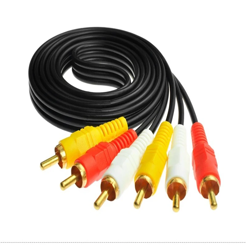 1 5 м/3 м/5 м/10 м 3 RCA a аудио видео кабель macho 3RCA A AV de alambre para DVD TV|Кабели VGA| |