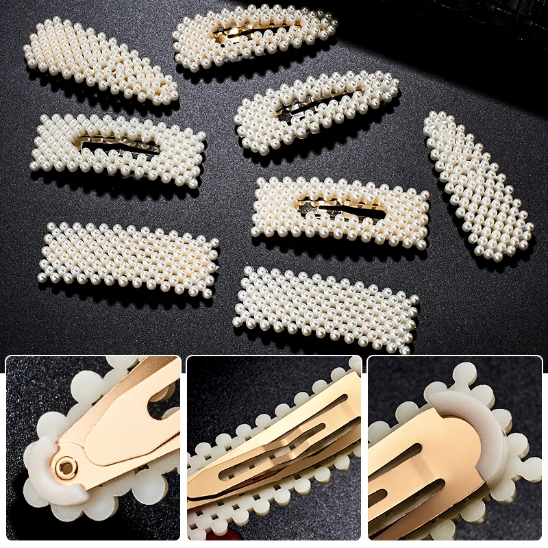 

H:HYDE New Hairpins Moon Hair Pin Jewelry Clover Round Hair Clip For Women Barrettes Head Accessories Bijoux De Tete DY