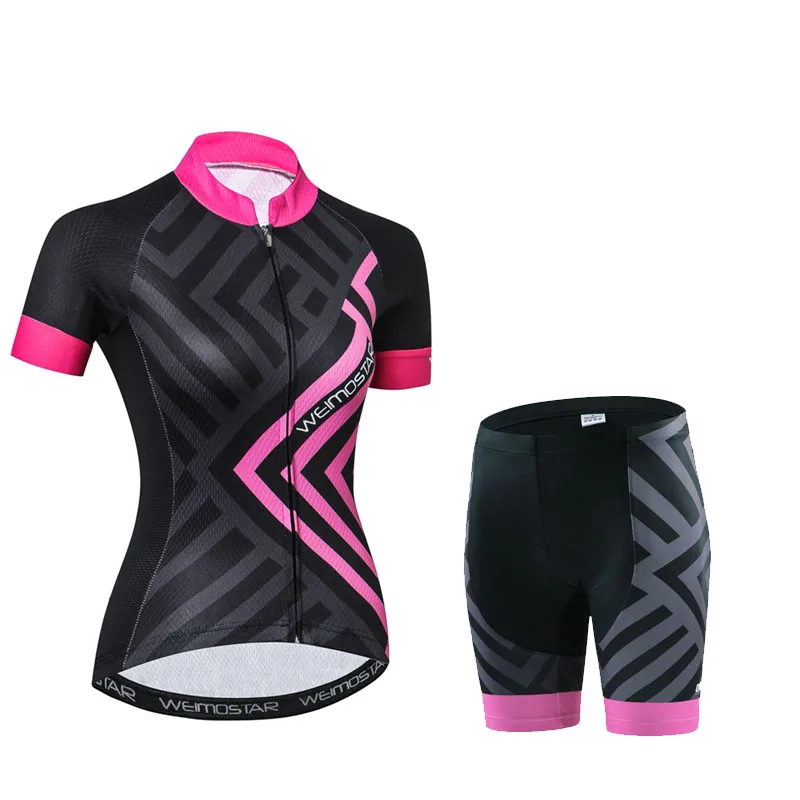 Weimostar Новая женская велосипедная Джерси Набор Ropa Ciclismo дышащая одежда