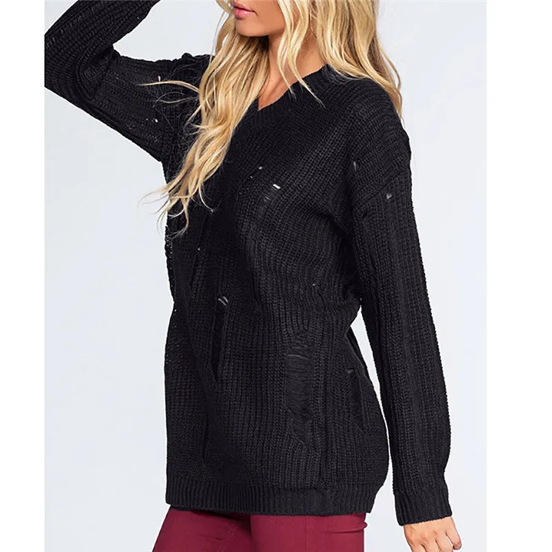 

Women's Winter Off Shoulder Long Sleeve Loose Fit Knit Sweater Tops Pullover