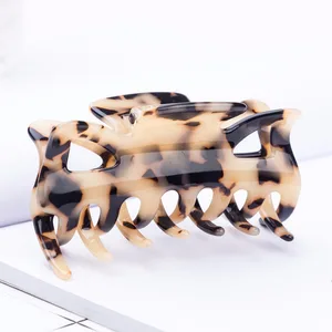 Заколка-краб для волос женская, однотонная, большой размер, заколки из ацетата