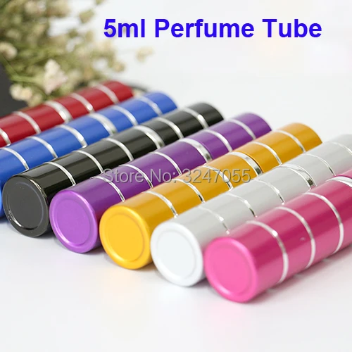 

5ML Elegant Portable Cosmetic Beauty Metal Scent Bottle,Convenient Fillable Small Aluminum Perfume Tube,Professional Makeup Tool