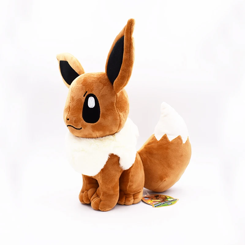 Плюшевая игрушка 1" 30 см большая Сидящая Eevee мягкая игрушка, животное подарок для детей подарок на день рождения