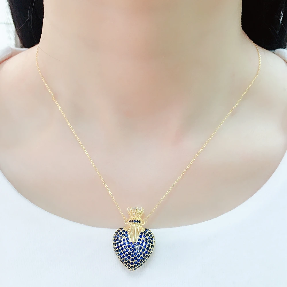 KINFORSE 3 шт./лот Элегантная подвеска любящее сердце ожерелье полностью проложить