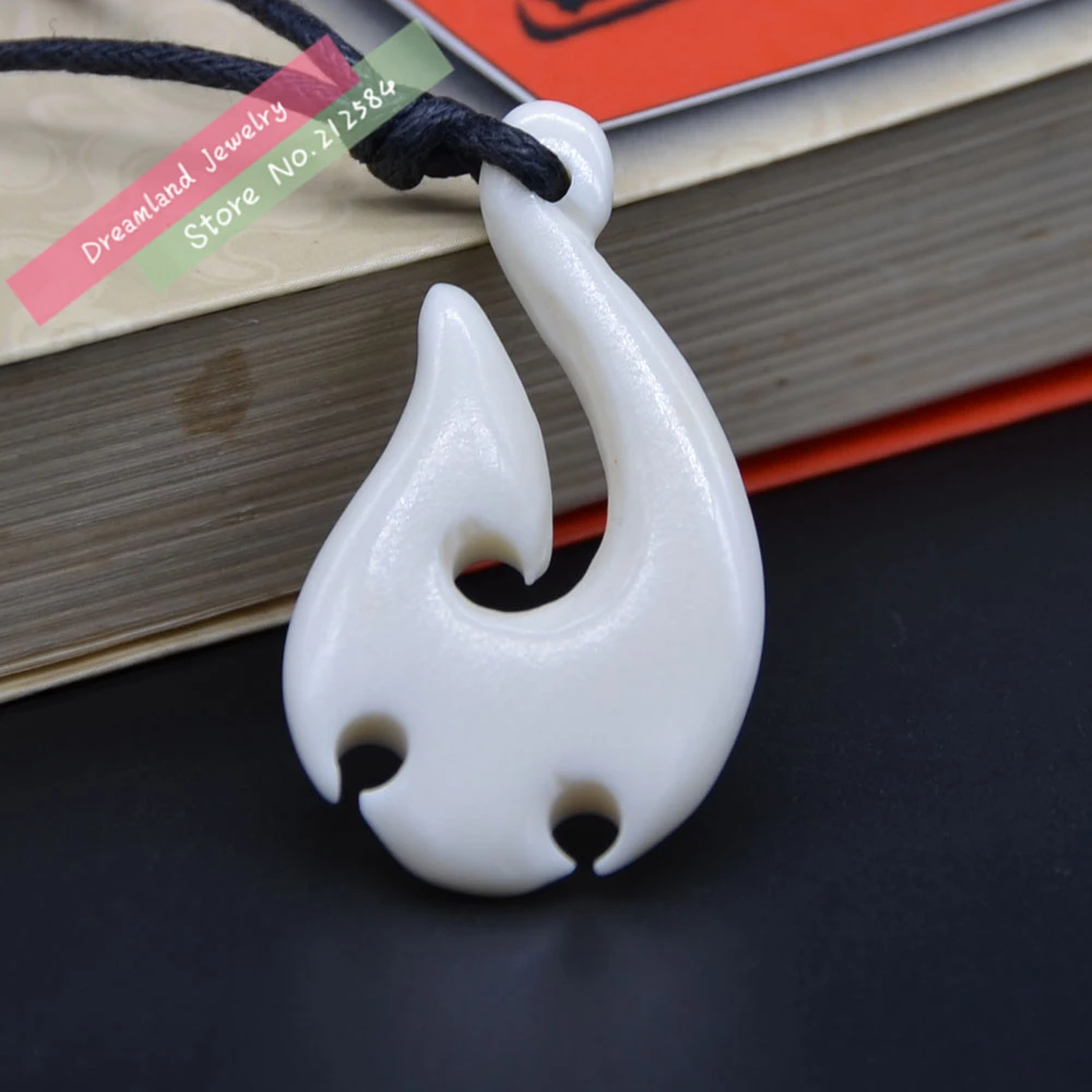 1 шт. хит продаж гавайский серфер ручная работа резное ожерелье из кости быка