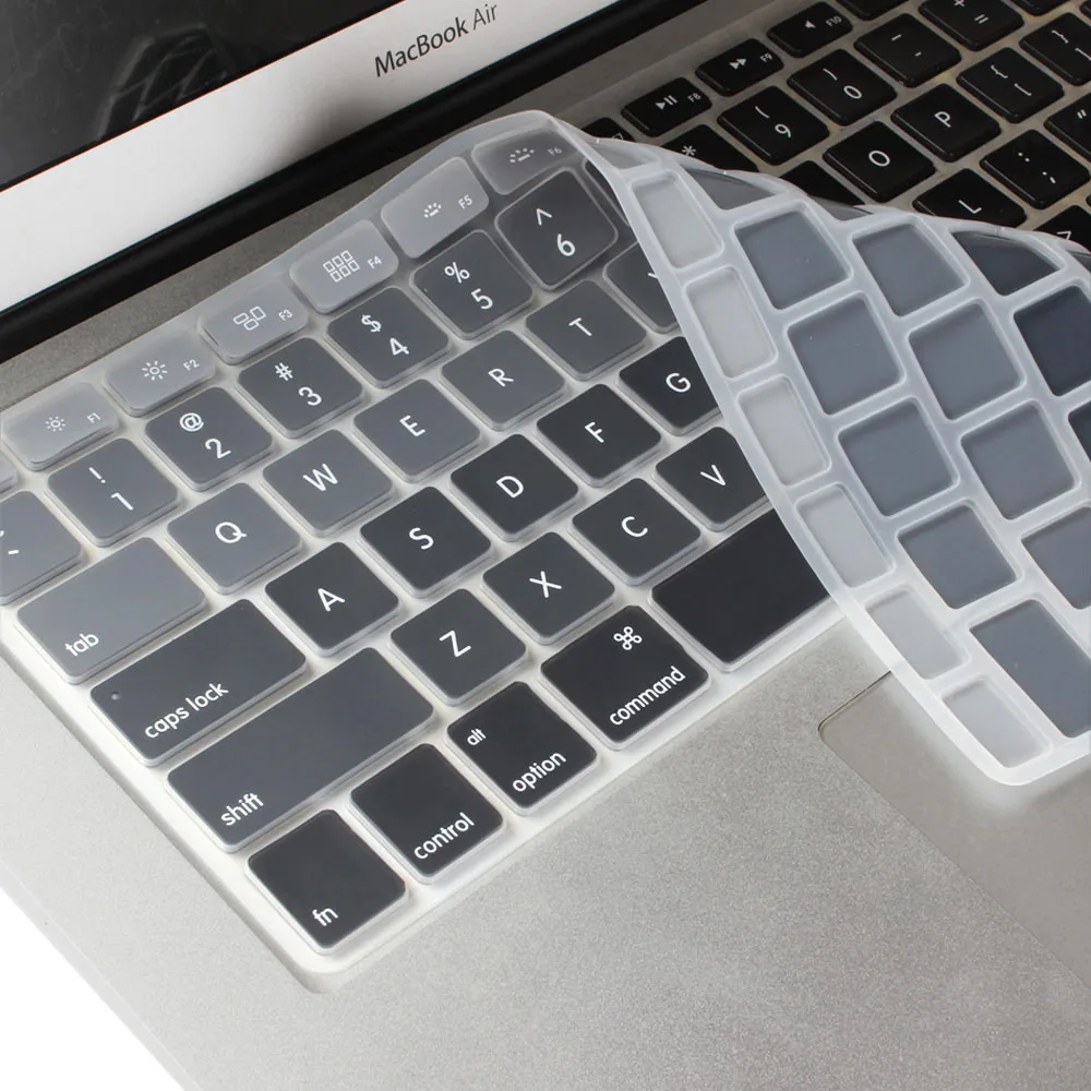 Нам введите английский письмо градиент Цвет Мягкий силиконовый чехол для Macbook Air