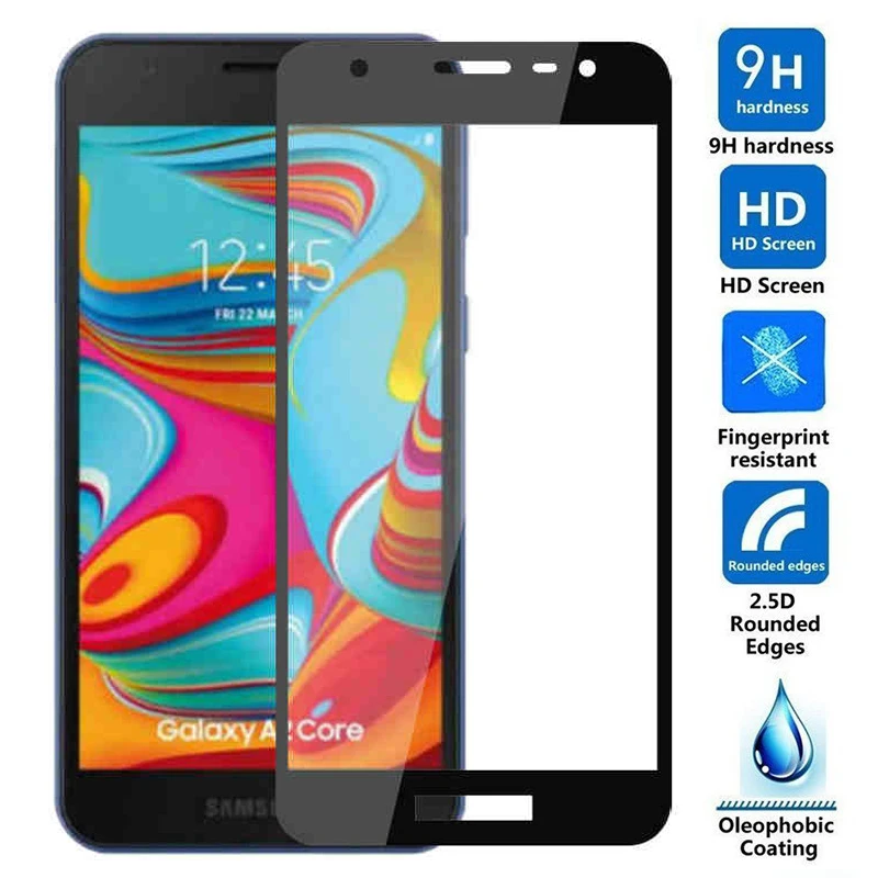 2 в 1 Защитное стекло для экрана Samsung A2 Core Защита объектива камеры samsung Galaxy a2core A260F