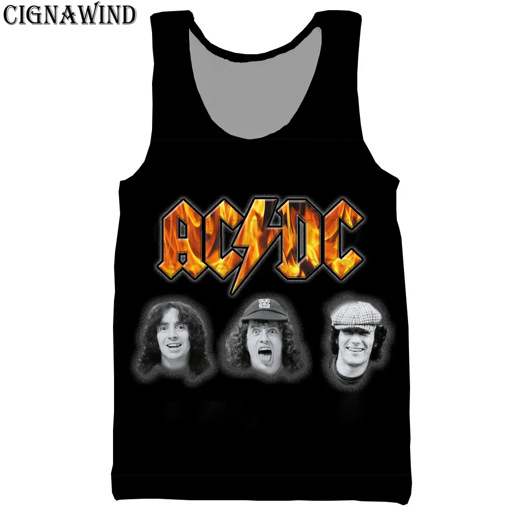Модный крутой жилет для мужчин/женщин, хип-хоп, AC/DC, рок-группа, 3D принт, жилеты, повседневный стиль Харадзюку, уличная одежда, бодибилдинг, топы - Цвет: 10