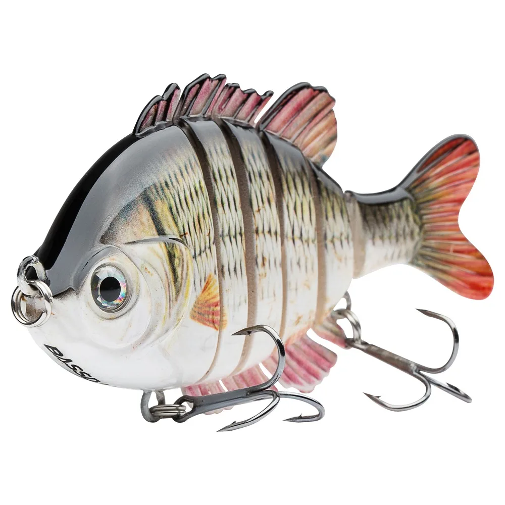 Липтический Пловцы мульти соединенный Panfish Bluegill плавающие приманки с твердой