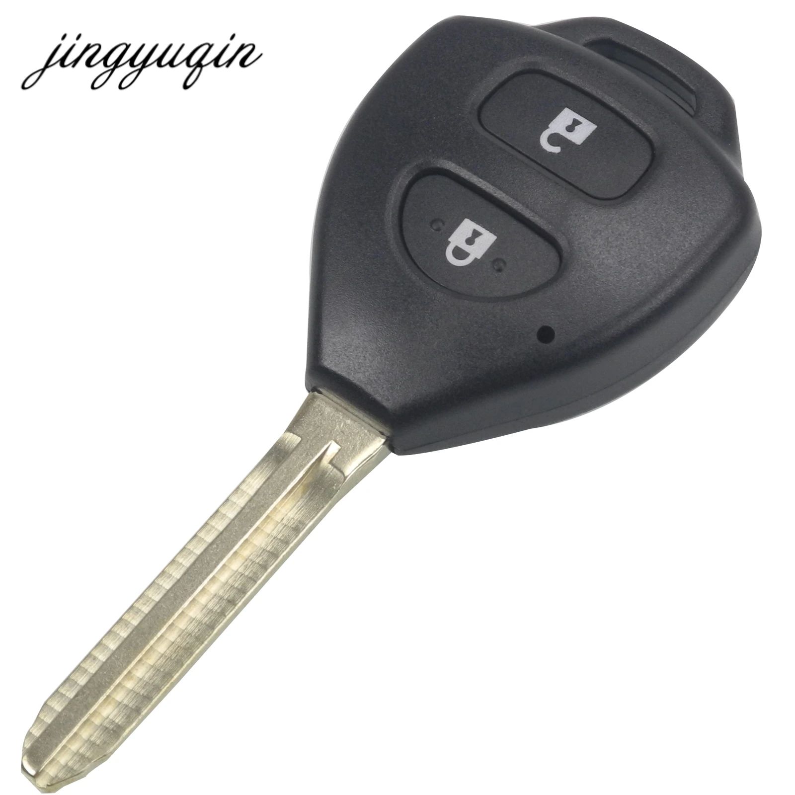 Jingyuqin 10 шт./лот TOY43 2 кнопки дистанционного Fob чехол для ключей TOYOTA Rav4 Corolla Hilux Yaris Avalon