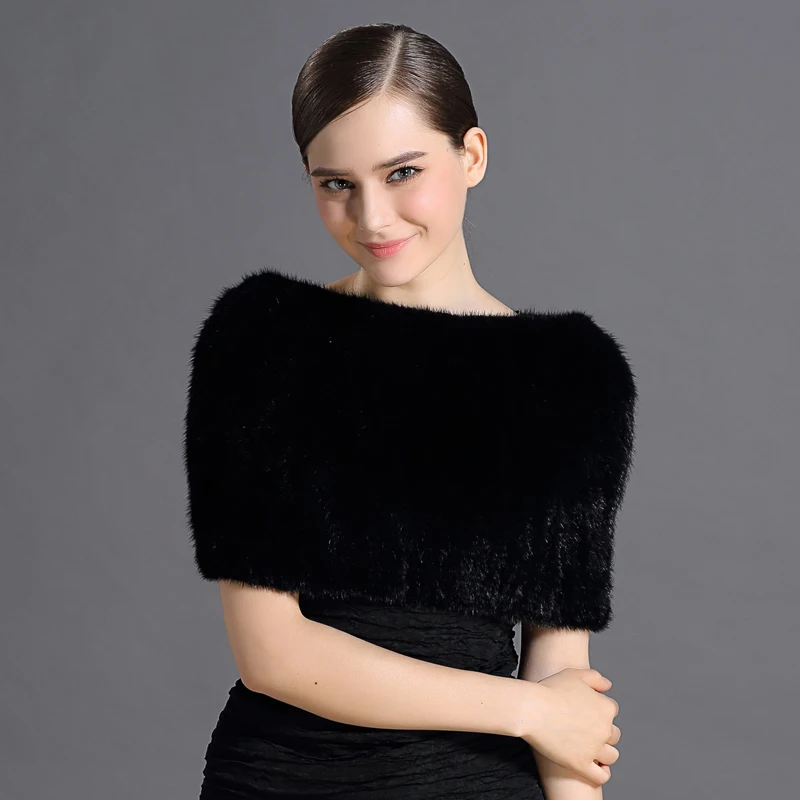 

Real Mink Fur Scarves & Shawls for Women's Elastic Scarf Luxury Brand New Ladies Genuine Knitting Fur Scarf Pashmina Winter