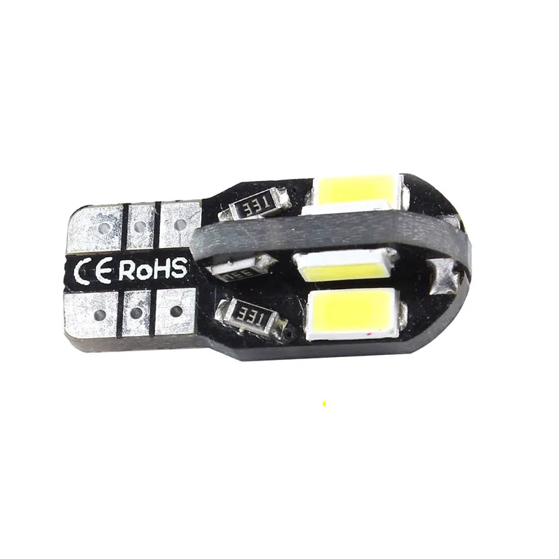 100 шт. светодиодная лампочка для салона автомобиля Canbus Error Free T10 белый розовый