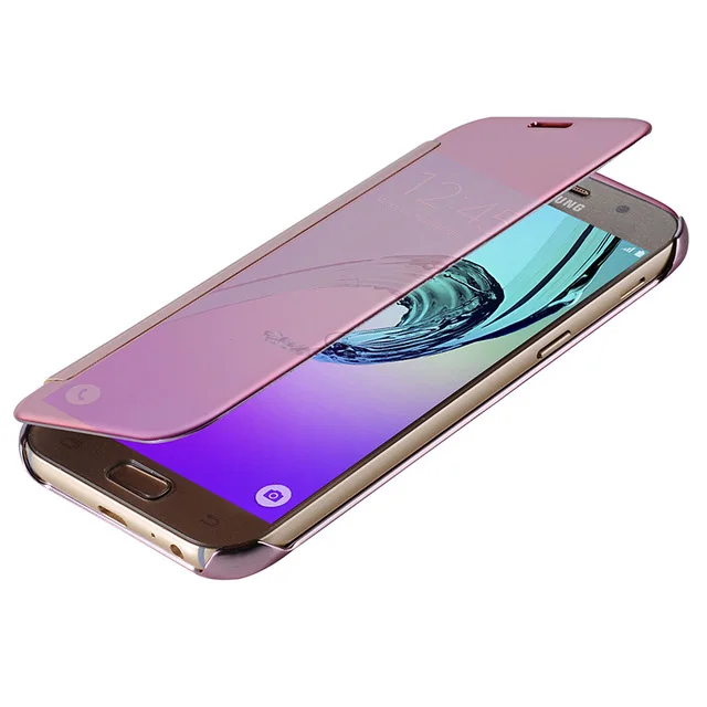 Зеркальный Чехол книжка для Samsung Galaxy S5 S6 S7 Edge S8 S9 A8 Plus 2018 A3 A5 A7 2016 2017 Note 8 360|Бамперы| |