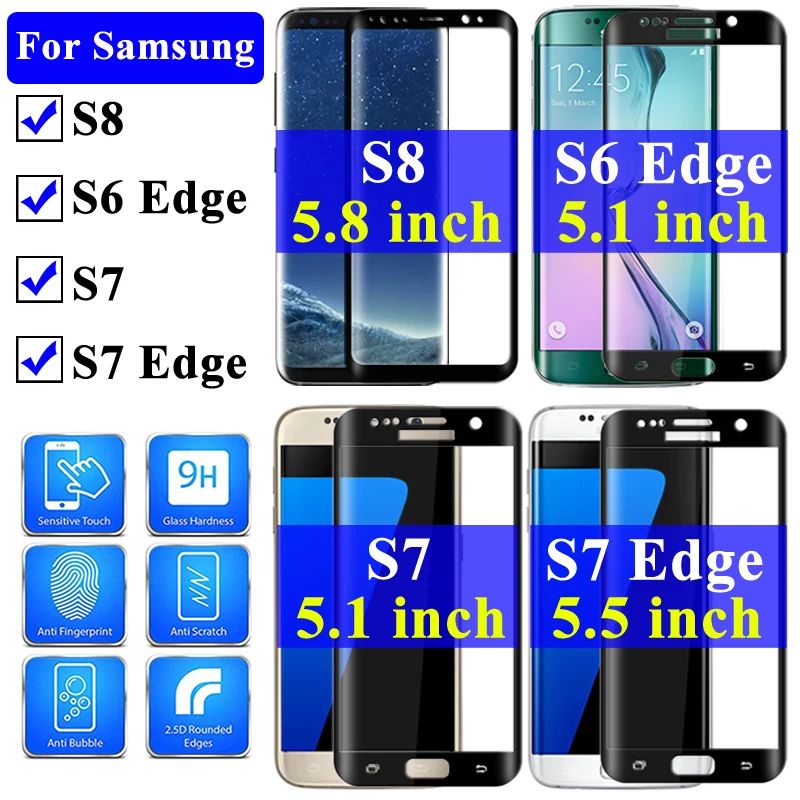 3D закаленное стекло для Samsung Galaxy S7 Edge Защита экрана Samsyng S6 Armor S7edge S 7 6 Tremp 7s защитное