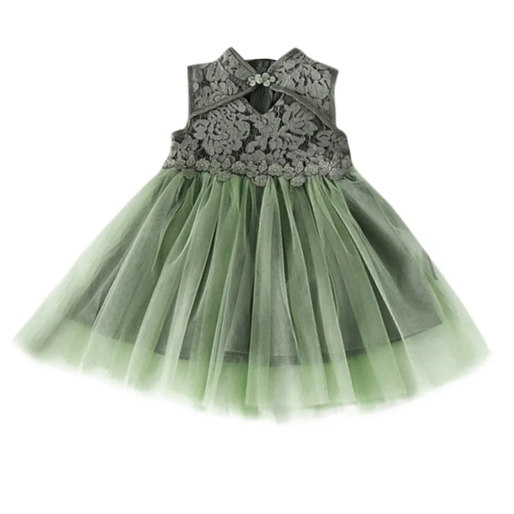 Girls dress Infant Baby Children Clothing Cheongsam Lace princesse Party kid dresses for girl Vestido Dropshipping | Детская одежда и