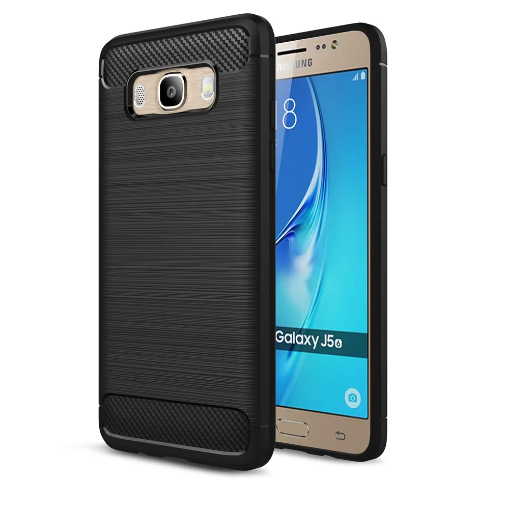 Lenuo чехол для Samsung Galaxy J5 2016 ТПУ мягкий углерода Волокно силиконовой щеткой