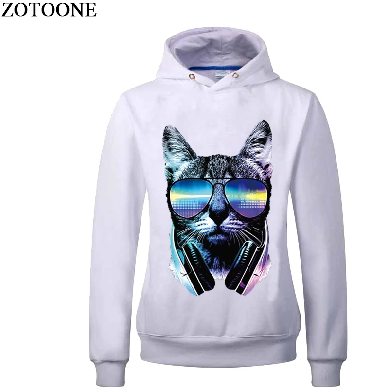 ZOTOONE музыка синий кот патчи для одежды новый дизайн моющиеся DIY Аксессуары Одежда