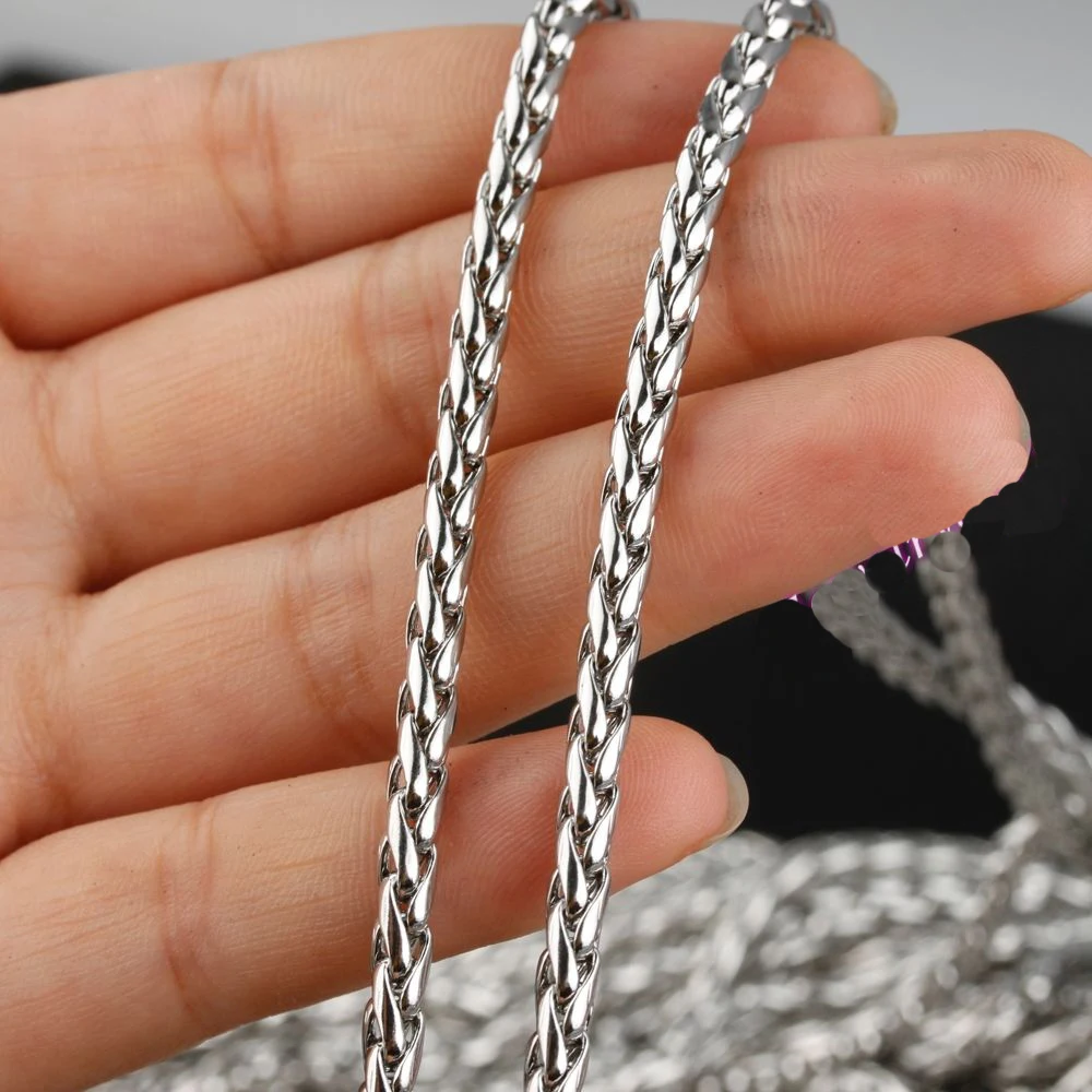 

5meters New Hot Sell Wholesale in Bulk Silver Stainless Steel Wheat Chain, High Quality for making necklace