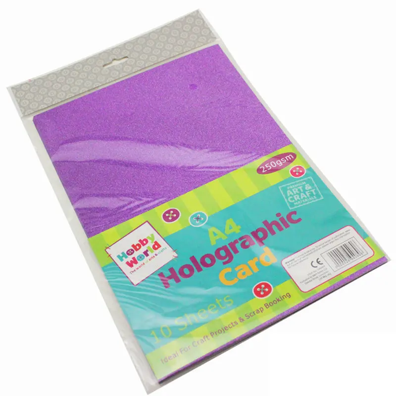 

20PCS/LOT.10 color A4 glitter paper,Holographic card.Craft material.Handmade accessories.Punch paper.Kindergarten supplies.