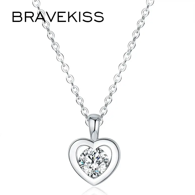 Женские Подвески с длинной цепочкой BRAVEKISS ожерелья и подвески в виде сердца
