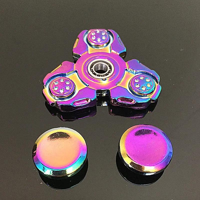 Треугольные русский ветер Непоседа Spinner Металлический Радужный Дракон палец