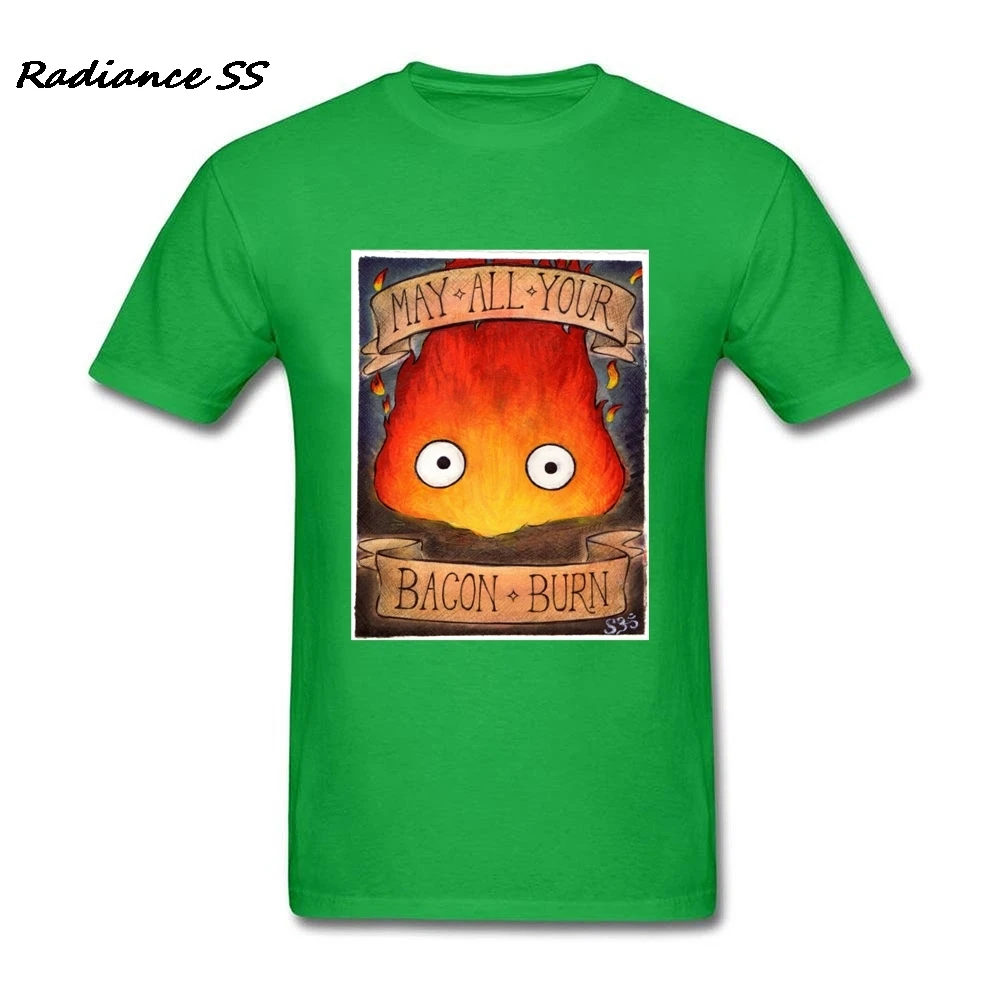 Роскошная брендовая мужская футболка на заказ студийная Ghibli CALCIFER топы с