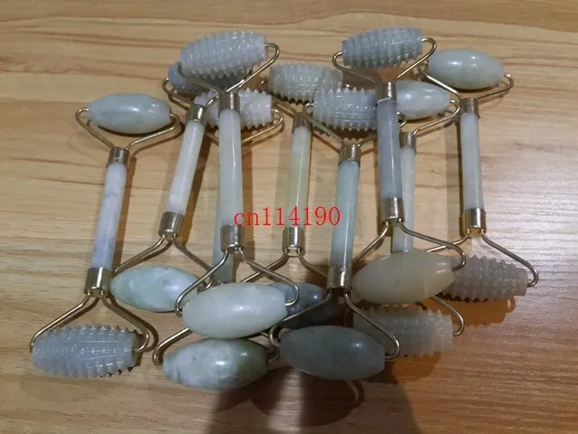 Нефритовый роллер для массажа лица и шеи 100 шт./лот бесплатная доставка