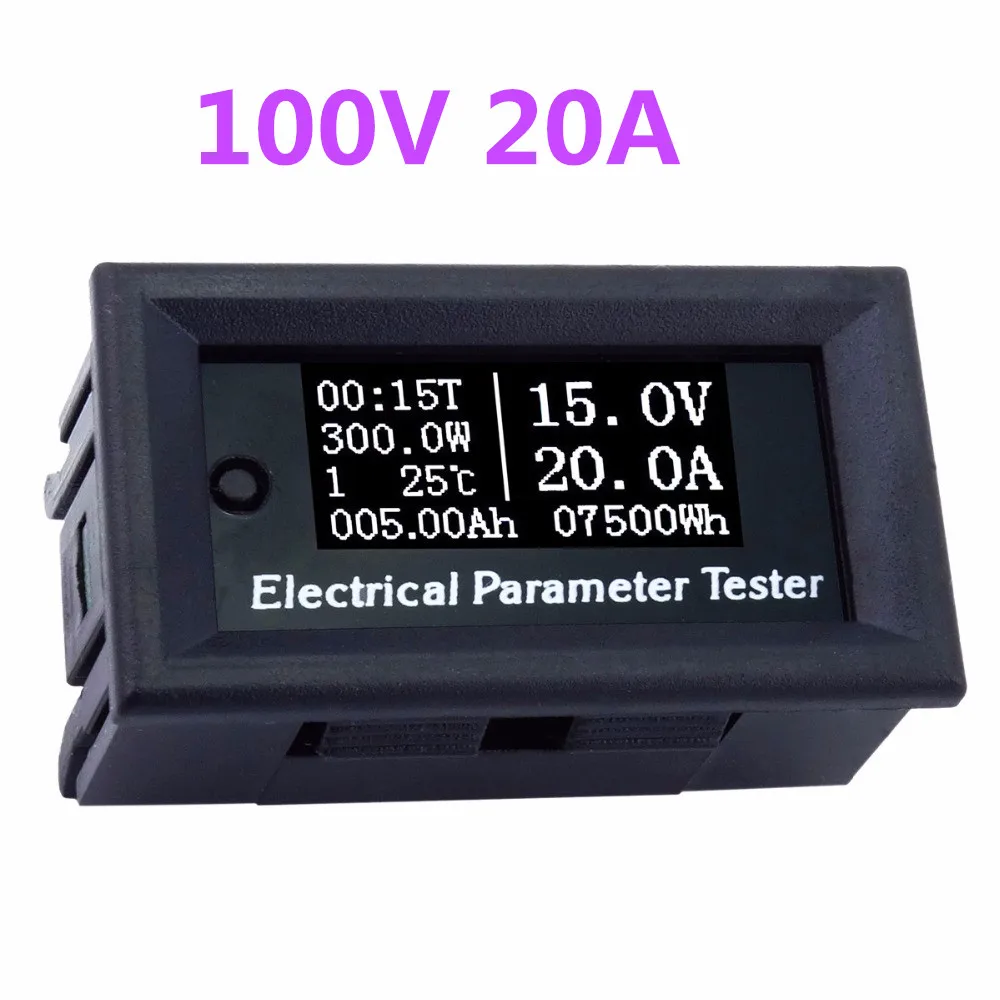 5 шт./лот DC 100 в/20A цифровой светодиодный дисплей измеритель температуры вольтметр