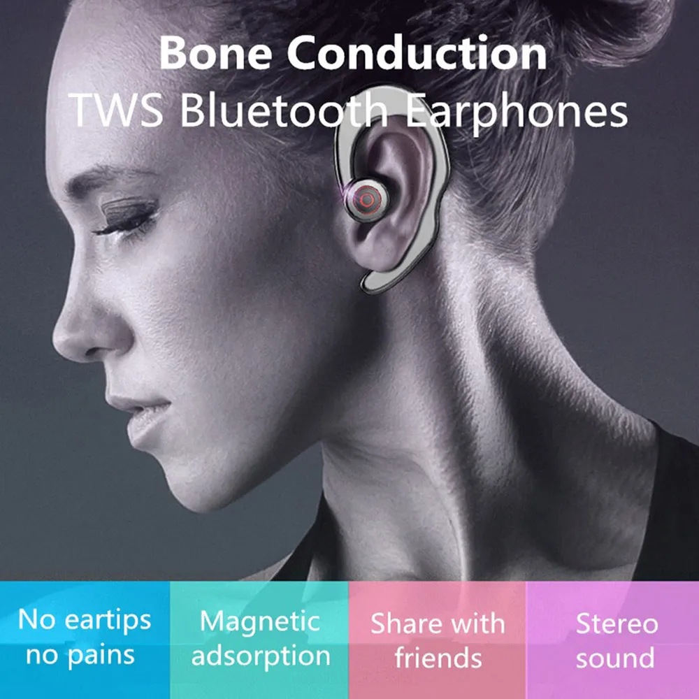 2 шт Беспроводная Bluetooth 4 ушной крючок Спортивная безболезненная стерео гарнитура