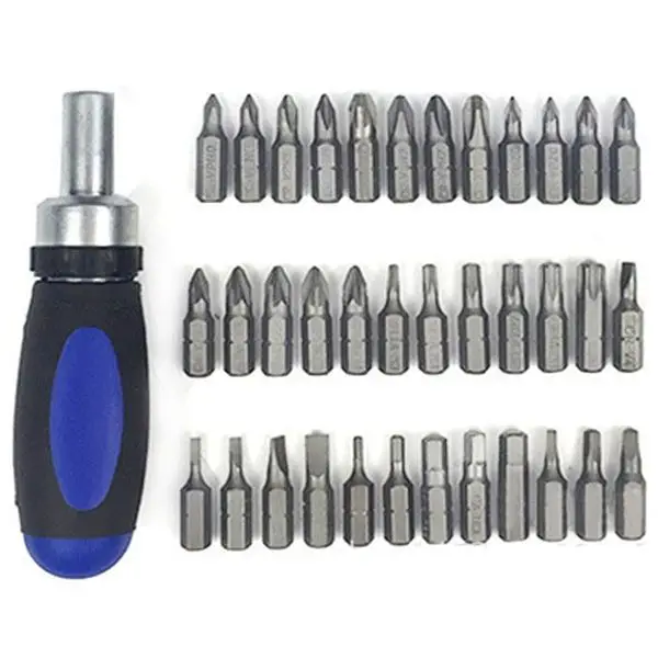 Ratcheting Screwdriver Set 38 PCS Precision Bits with Ratchet Handle CRV Tool | Инструменты