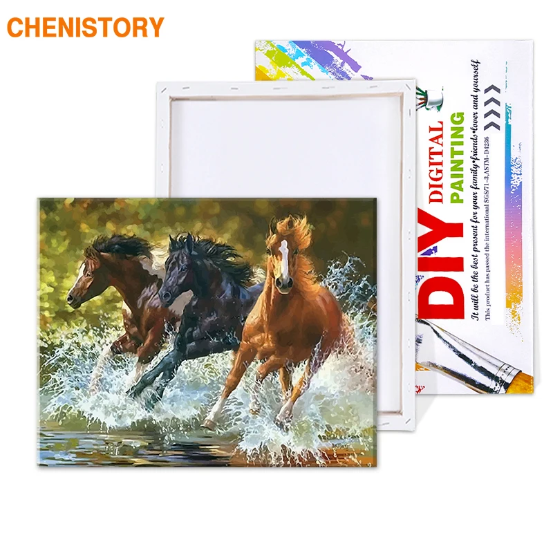 CHENISTORY Horse DIY цифровой масляный Набор для рисования по номерам Раскрашивание