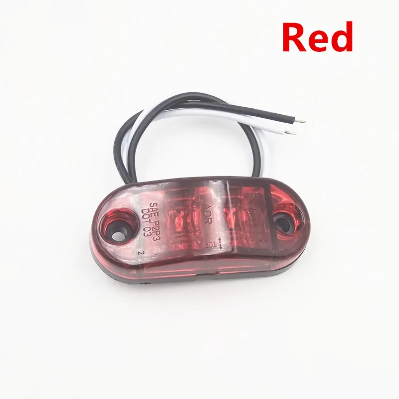Red 20 шт. грузовик боковой фонарь 12 В в/В 24 светодио дный LED красный цвет: желтый, белый синий зеленый водостойкий для трейлер лодка темно Предупреждение - Цвет: Red