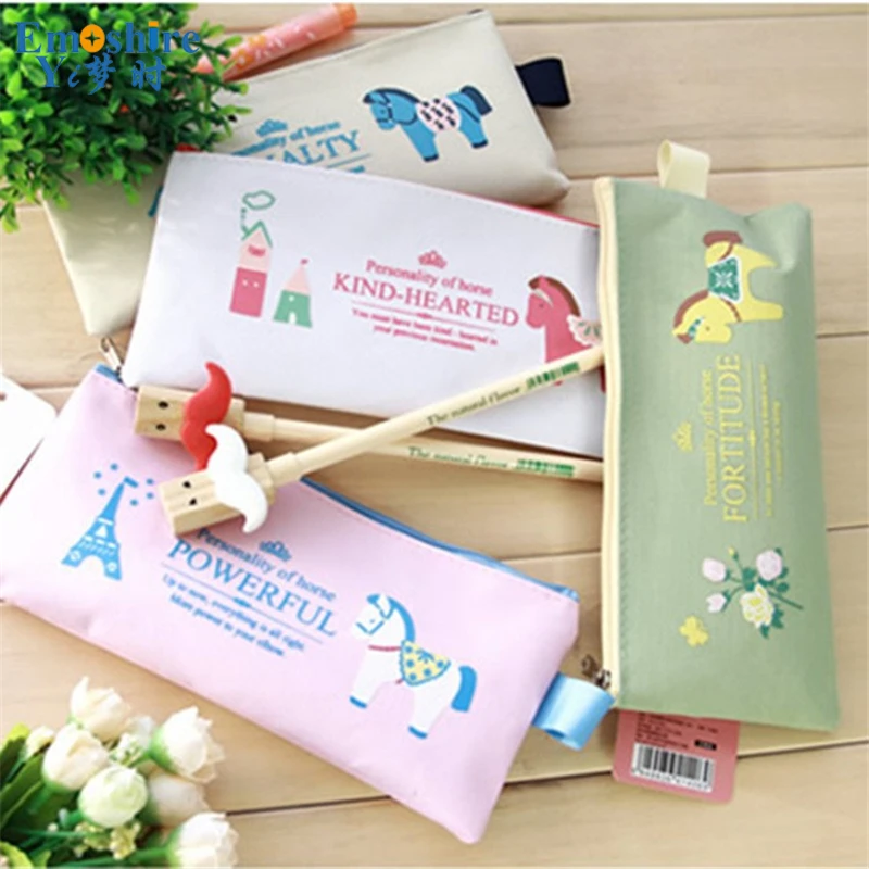 Чехол для карандашей 5 шт./лот тканевые школьные принадлежности канцелярские Bts