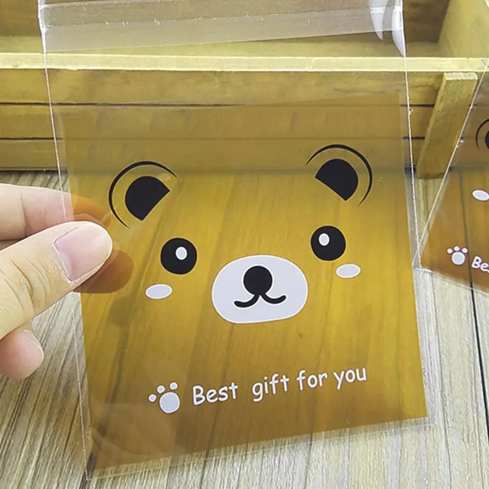 100 шт./компл. пакеты для выпечки пищевых продуктов маленькое печенье на молнии