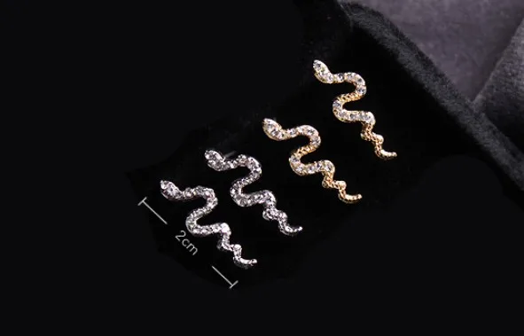 Хит продаж серьги-гвоздики в виде змеи стиле бохо серьги для женщин девушек